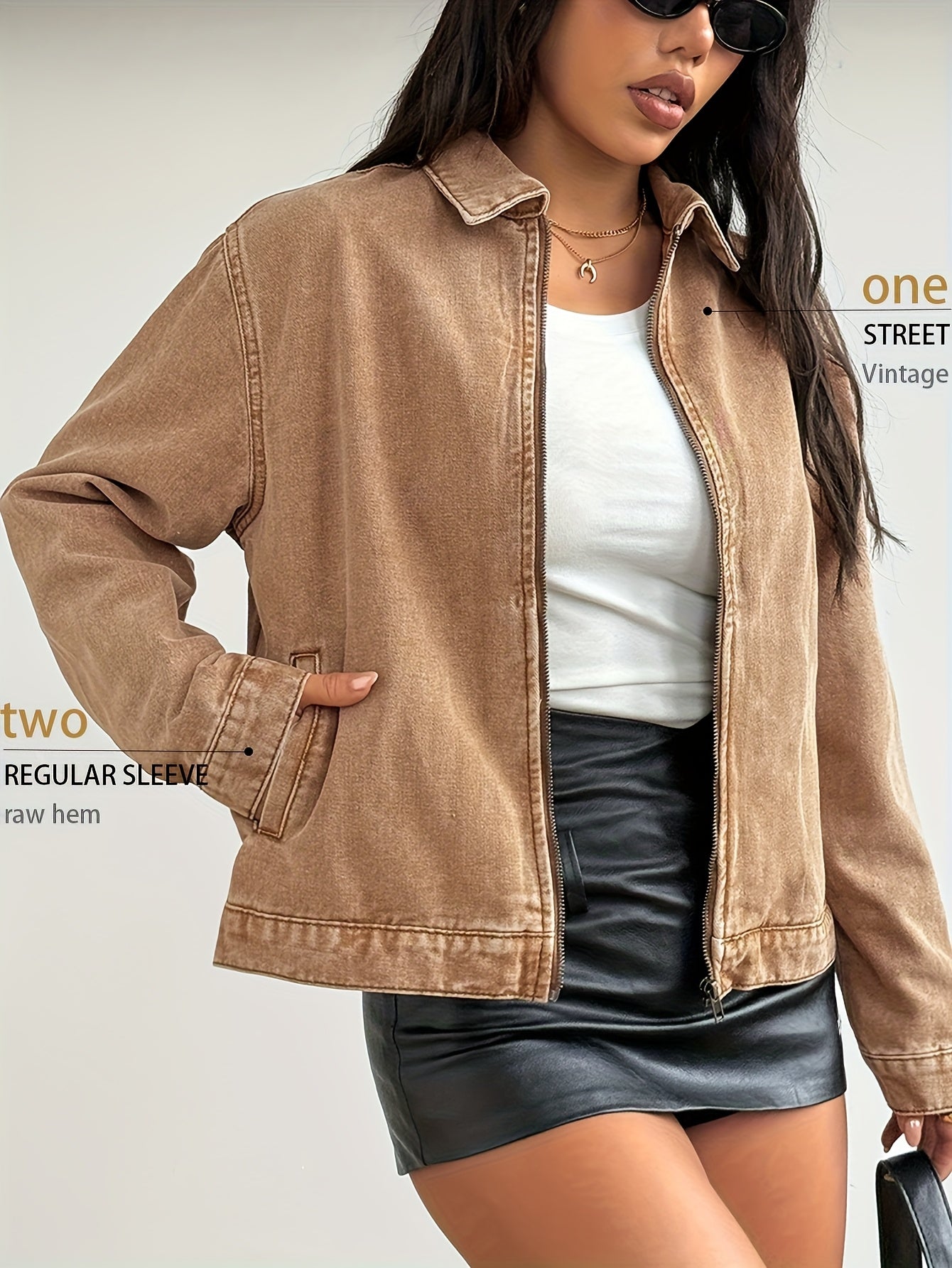 Veste Jean Vintage Délavée – Coupe Ample & Style Casual Intemporel