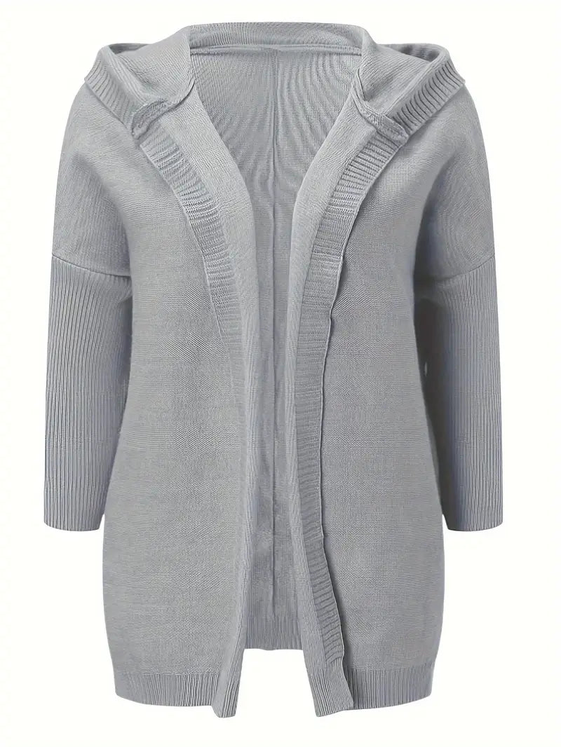 Cardigan oversize à capuche décontractée