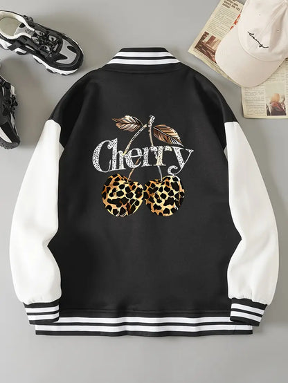 Veste de baseball décontractée Cherry