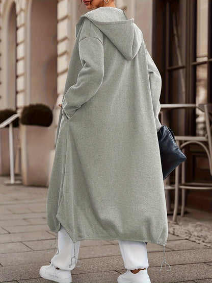 Sweat à Capuche Zippé Décontracté – Confort Moderne & Style Ample