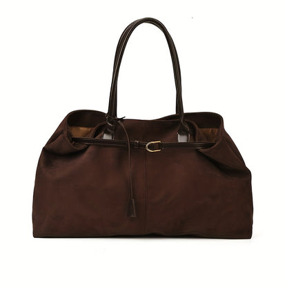 Sac Fourre-Tout en Faux Suède – Élégant, Spacieux & Polyvalent