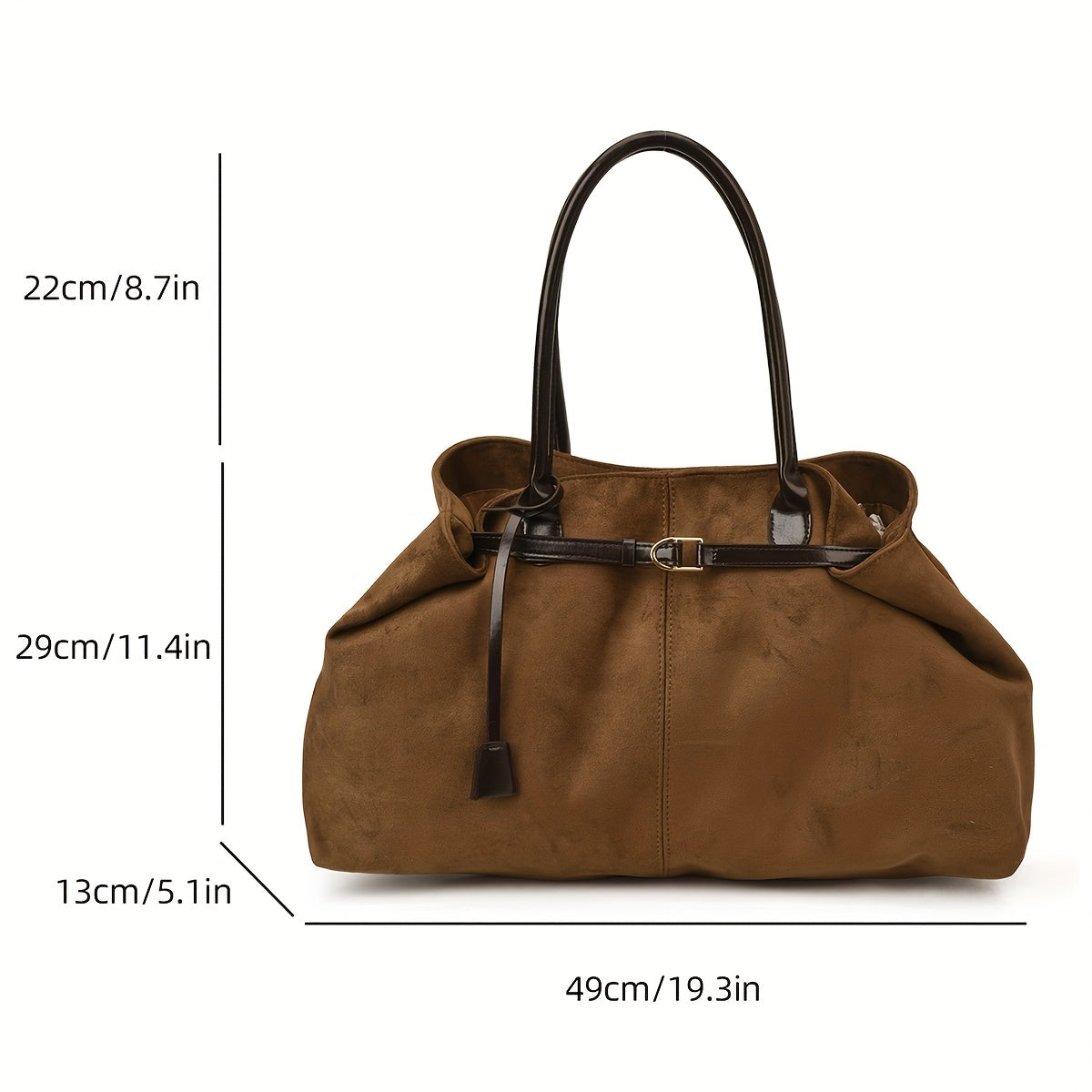 Sac Fourre-Tout en Faux Suède – Élégant, Spacieux & Polyvalent