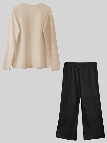 Pyjama Deux Pièces Doux & Confort Absolu – Ensemble Automne/Hiver Respirant