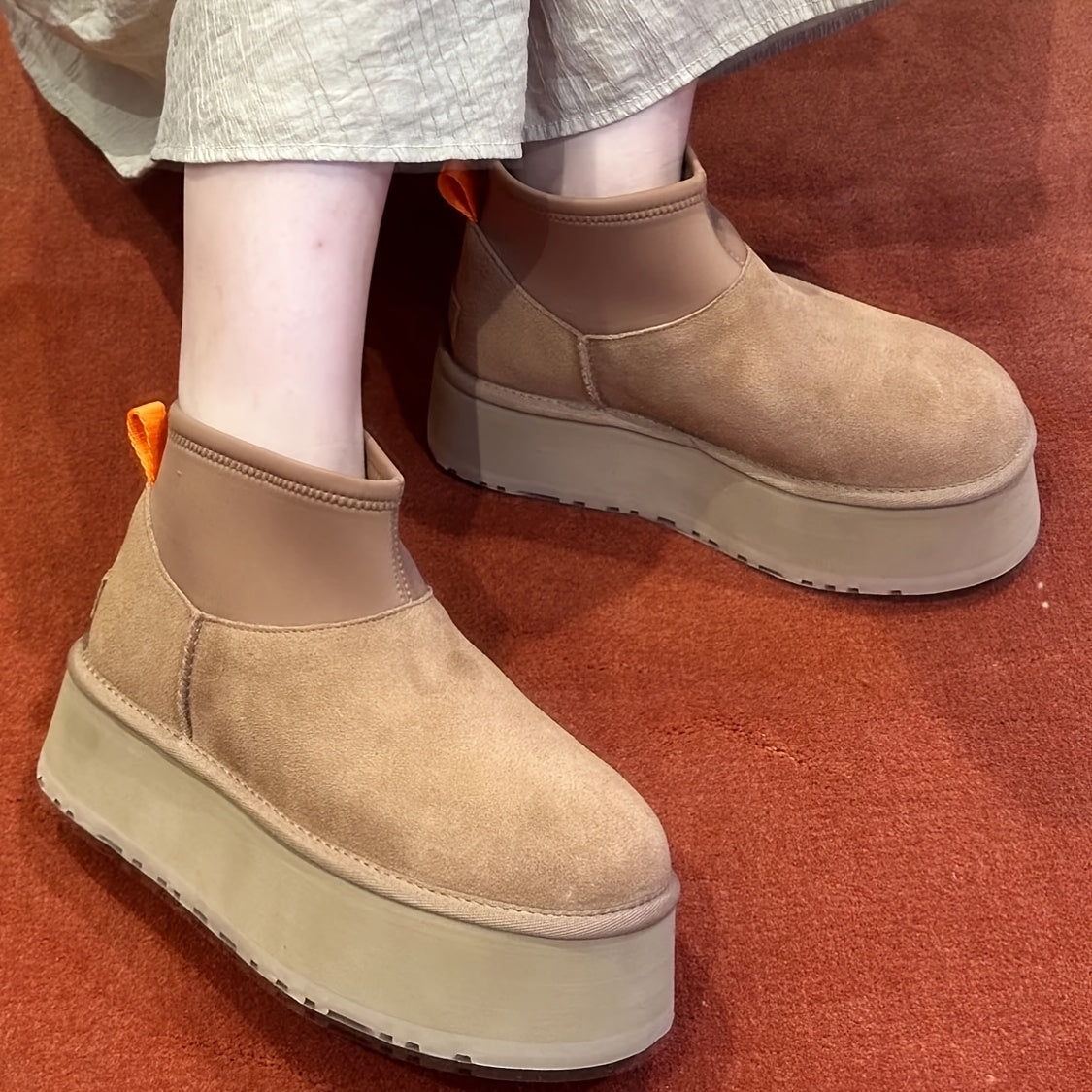 Bottes Hiver à Fourrure – Chaudes, Antidérapantes & Ultra Confort