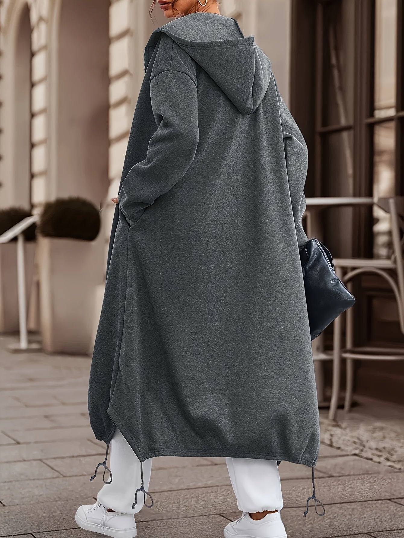 Sweat à Capuche Zippé Décontracté – Confort Moderne & Style Ample