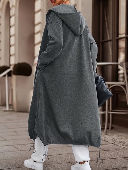 Sweat à Capuche Zippé Décontracté – Confort Moderne & Style Ample