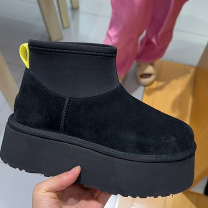 Bottes Hiver à Fourrure – Chaudes, Antidérapantes & Ultra Confort