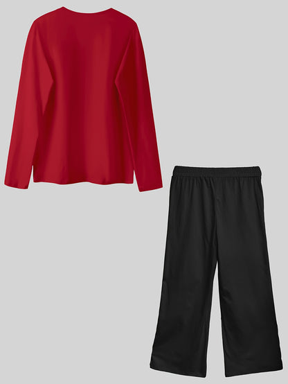 Pyjama Deux Pièces Doux & Confort Absolu – Ensemble Automne/Hiver Respirant