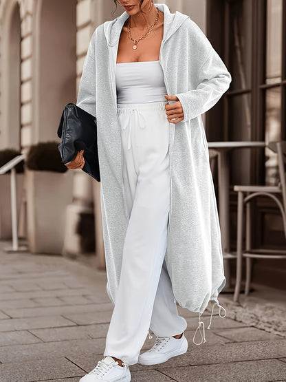 Sweat à Capuche Zippé Décontracté – Confort Moderne & Style Ample