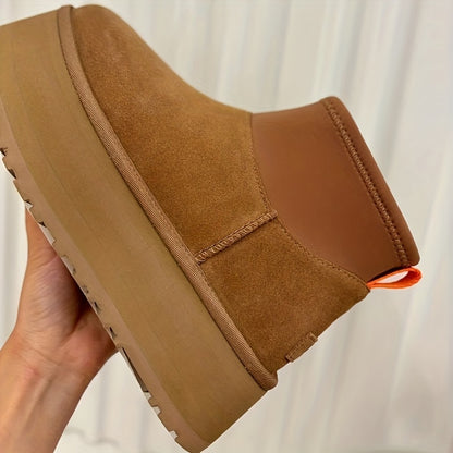 Bottes Hiver à Fourrure – Chaudes, Antidérapantes & Ultra Confort