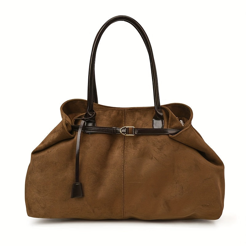 Sac Fourre-Tout en Faux Suède – Élégant, Spacieux & Polyvalent