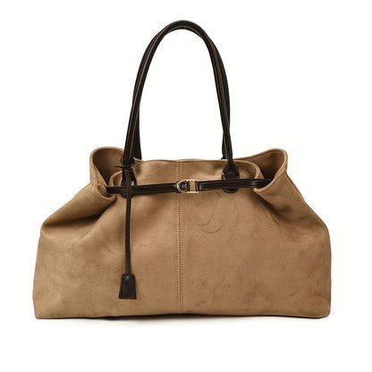 Sac Fourre-Tout en Faux Suède – Élégant, Spacieux & Polyvalent